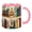 Pink, variant on Stained-Glass Style Floral Bookshelf Mug, Stained Glass Bookshelf Mug, Coffee Mugs for Women Library Aesthetic Reader Gifts, Unique Coffee Mug Ceramic Cup Pretty Mugs Art Gifts - Black