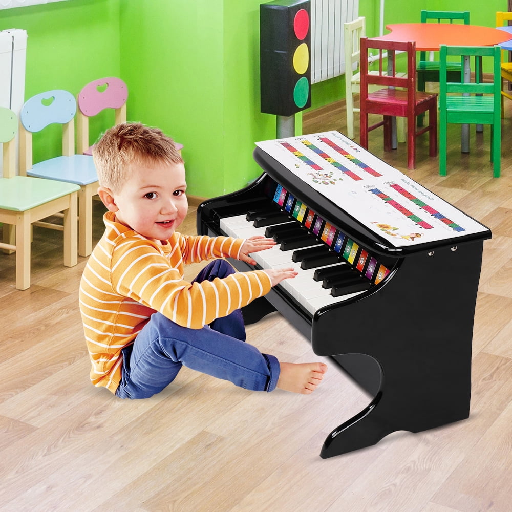 Piano for Toddlers, 25-key Children's Wooden Piano, Electronic Piano Musical Instrument, Black Piano for Toddlers, 25-key Children's Wooden Piano, Electronic Piano Musical Instrument, Black