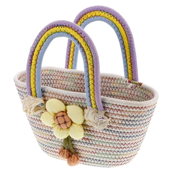 Worgeous Straw Beach Bag Small Purse For Girls Woven Tote Handbag Toddler Handbag Shoulder Bag Summer Crochet Shoulder Bag For Travel