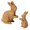 A, variant on 2Pcs Easter Decorations Rattan Style Resin Bunny Figurines, Cute Rabbits Statues and Easter Decor for Home Yard Tabletop Centerpiece, Spring Seasonal Easter Gifts A