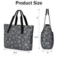 thumbnail image 3 of Tote Bag for Women - Spider Web Halloween Pattern Shoulder Bag - Large Utility Work Duffle Bag with Zipper Handbag for Travel, Work, Sprots, 3 of 5