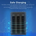 thumbnail image 3 of Camera Battery  Hub, Portable Quick Battery Charging Storage Station 3 Channel Fireproof With Type C Cable For X3 Cameras, 3 of 8