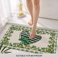 thumbnail image 3 of Lucky Shamrock Door Mat&nbsp;Indoor Outdoor Entrance,Non Slip Rug for Kitchen Bathroom Entryway Rug,St. Patrick's Day Love Leaves Plaid Beige Washable Doormat Floor Mat 20x31.5 Inch, 3 of 8