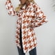 thumbnail image 5 of Pntutb, top de solapa para mujer, manga larga, patrón de mil pájaros, abrigo de lana estampado, abrigo/chaqueta informal de manga larga sin capucha Pntutb Pntutb-1403, 5 of 6