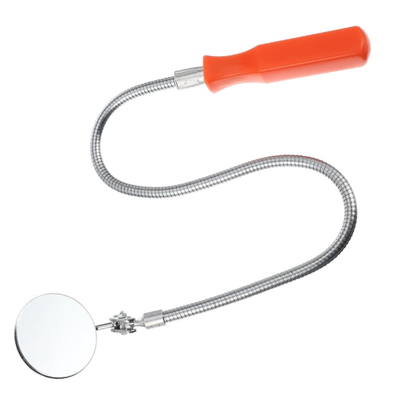 Worgeous 1 Pc Flexible Stick Swivel Long Round Inspection Mirror Tool