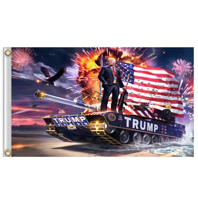 Campaña de bandera electoral Trump 2024 Banner con ojales de latón 3x5 pies para decoración del hogar WD.WDQZL Hogar