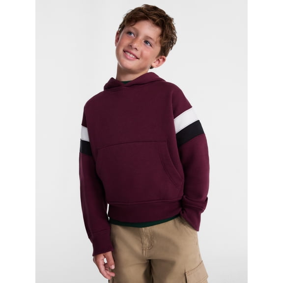 Wonder Nation Boys' Varsity Fleece Hoodie, Sizes 4-18 & Husky