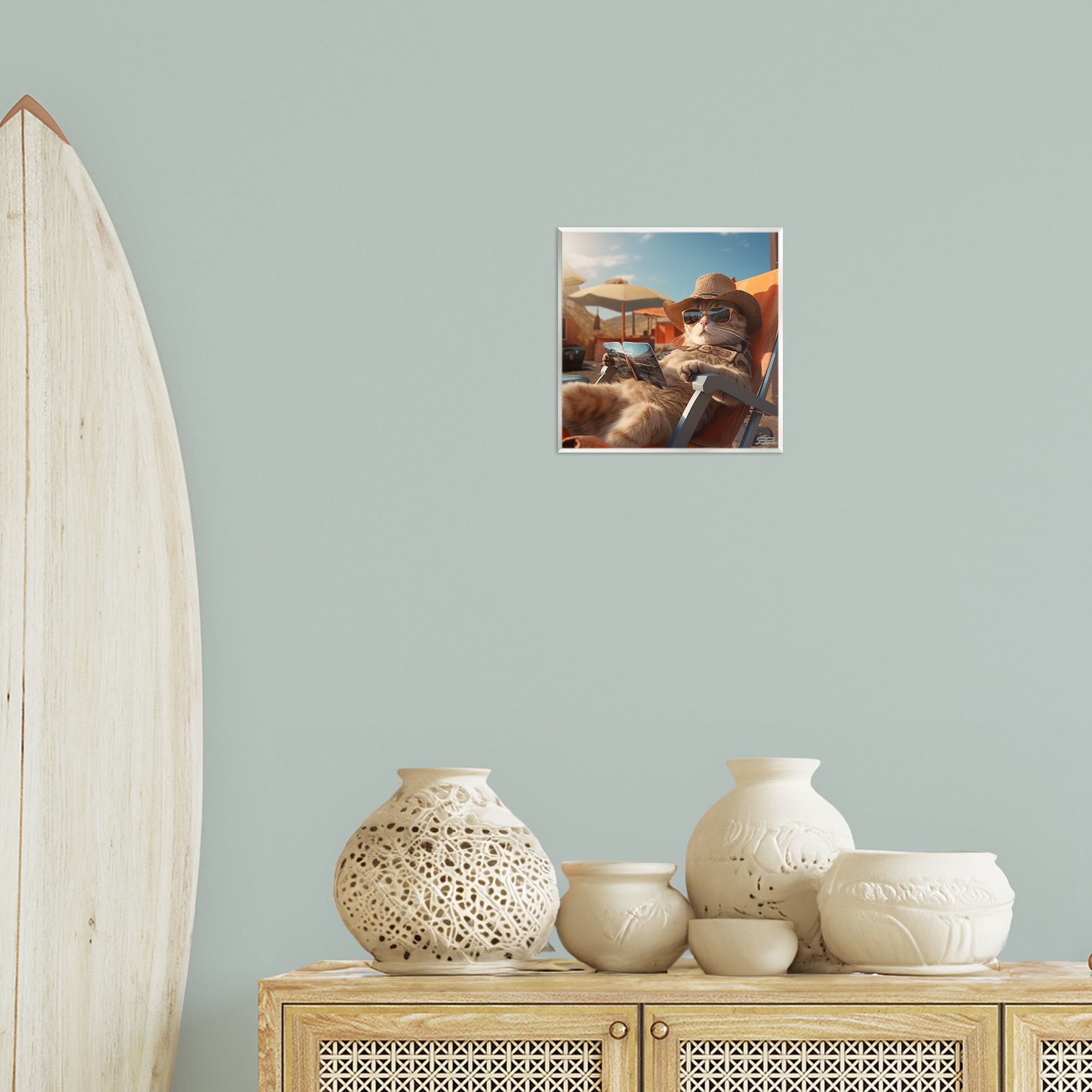Stupell Industries Relaxing Cat Lounge Chair Animals Painting Unframed Art Print Wall Art, 12 x 12