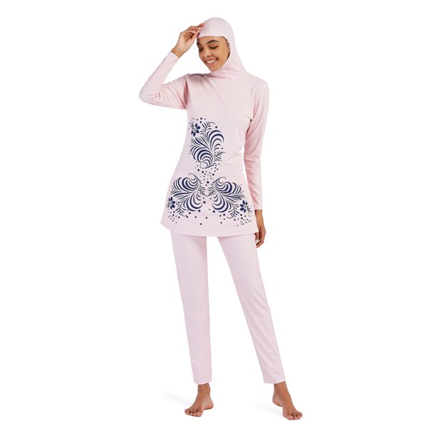 Lauren 3-Piece Burkini Swimsuit Set – Modest Full Coverage For Women