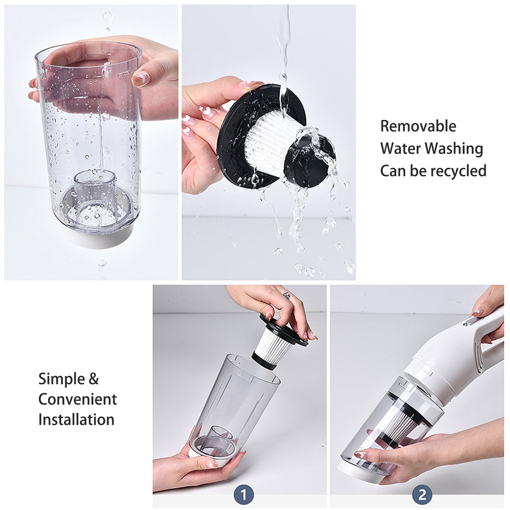 Car Vacuum Cleaner Wireless Handheld Vacuum Cleaner 12000Pa/120W Suction, Car Vacuum Cleaner High Power, Hand Vacuum Wet and Dry Cleaning Portable Vacuum Cleaner for Car Kit with Metal HEPA Filter