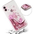 thumbnail image 3 of Case for iPhone 16 Case Cute Pink Glitter Luxury Sparkle Liquid for Girls Women Quicksand Clear Soft TPU Protective Phone Case for iPhone 16 6.1 inch Pink High Heel, 3 of 8
