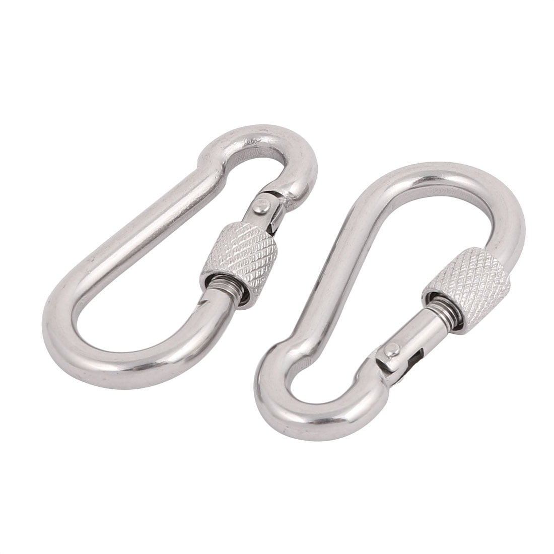 Lovermusic 5PCS M5 Spring Buckles Spring Snap Hook Carabiner 304 Stainless Steel Clips 