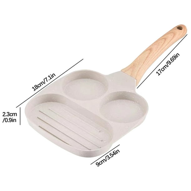 Pisexur Batería de cocina Sartén antiadherente de piedra Maifan para hamburguesas, fondo plano y grueso, para cocina de inducción, universal, para mini tortillas para la cocina del hogar