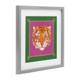 thumbnail image 2 of Stupell Industries Eclectic Bordered Exotic Tiger Portrait Gray Framed Print Under Glass, 16 x 16, by Karolina Sato, 2 of 8