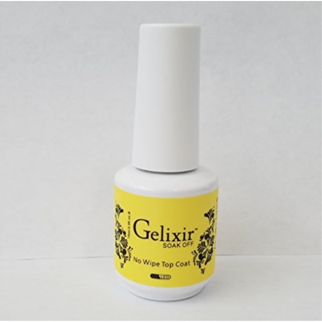 gelixir - soak off gel no-wipe top coat - .5 oz / 15 ml