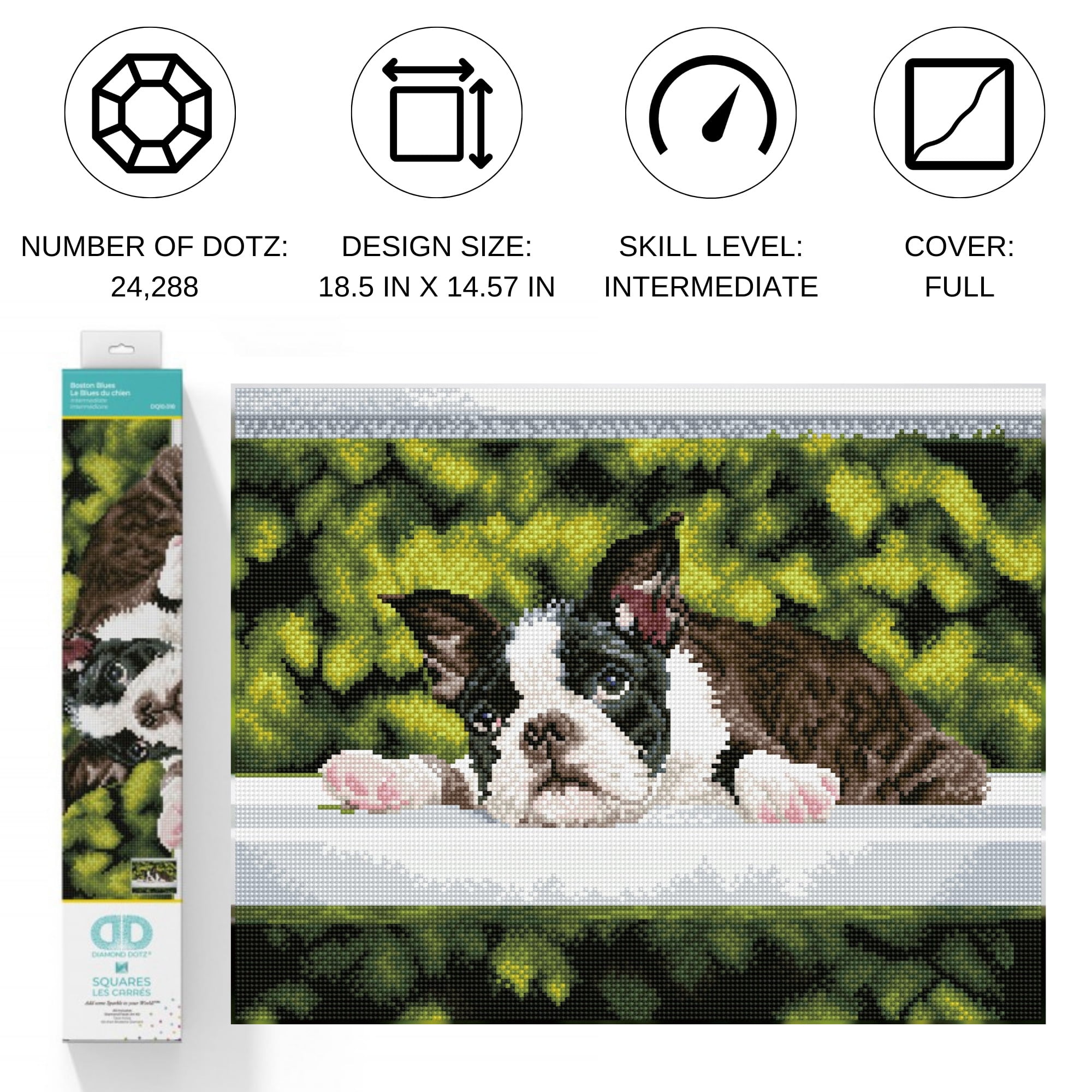Diamond Dotz Boston Blues Diamond Painting Kits for Adults - Diamond Art Kits a Relaxing Creative Craft Kit with Dotz Gems 18.5x14.6