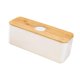 thumbnail image 4 of Panera con tapa de madera, recipiente de gran capacidad para donas, tostadas y postres. tapa de agujero blanco, 4 of 9