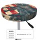 thumbnail image 4 of Disketp Vintage American Flag Elephant Funda Redonda para Taburete, Funda de Cojín para Silla de Bar Suave y Elástica-12 inch, 4 of 7