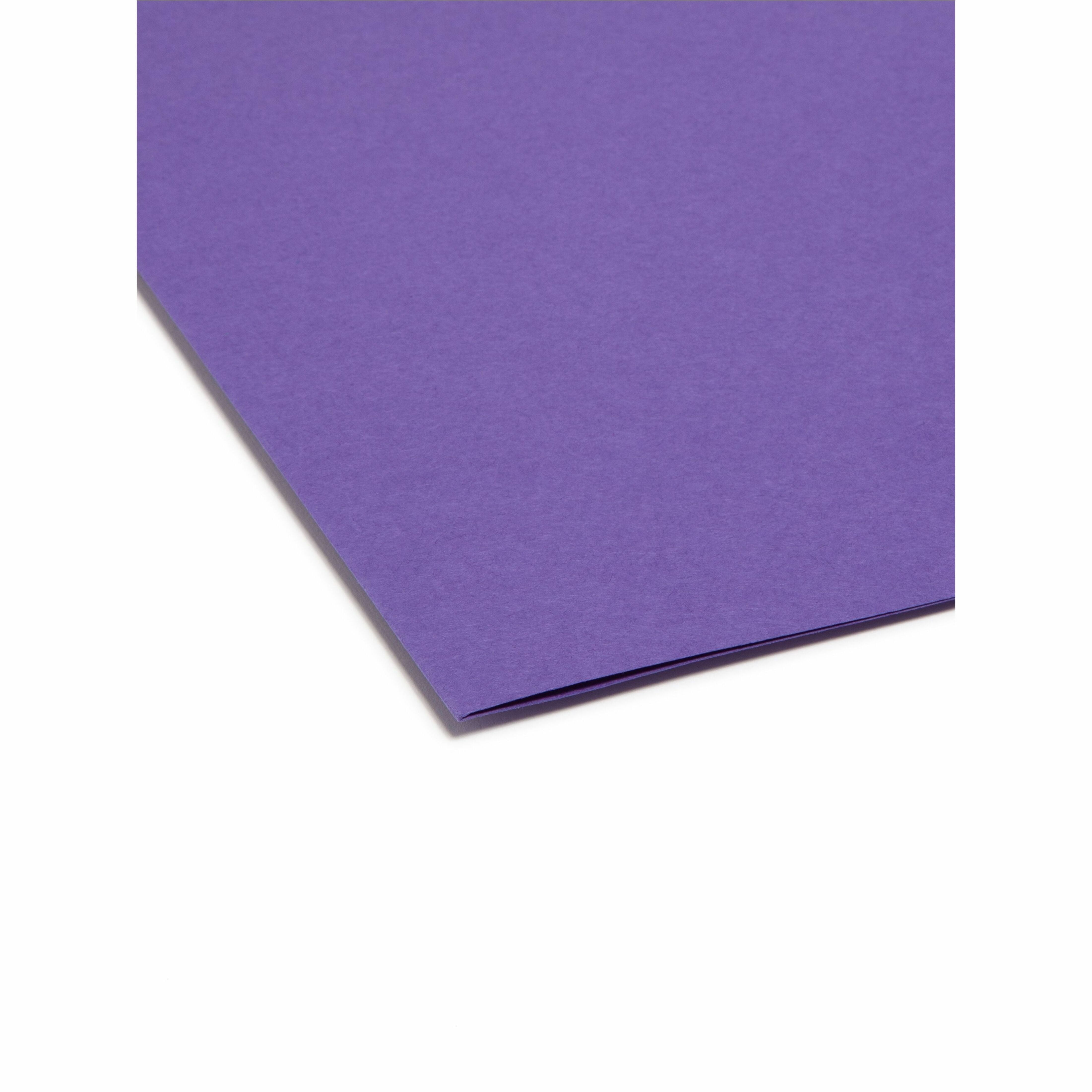 Smead, SMD13034, File Folders with Reinforced Tab, 100 / Box, Purple