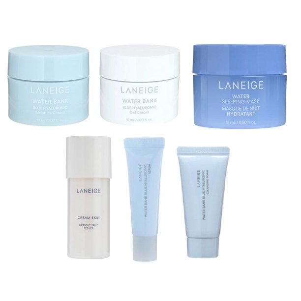 Banco de agua Skincare Laneige Mini Variety Pack, color azul hialurónico