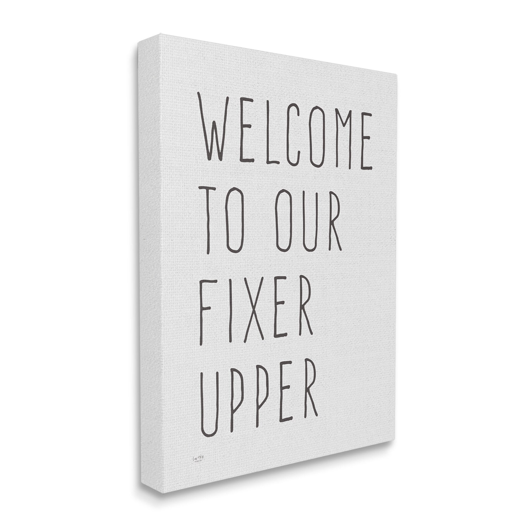 Stupell Industries Fixer Upper Home Welcome Sign Casual Typography Graphic Art Gallery Wrapped Canvas Print Wall Art, Design by Lux + Me Designs