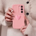 thumbnail image 6 of for Galaxy S23+ Plus Case 5G(6.6" 2023),Cute 3D Colors Love Heart Wavy Frame Full Protection for Samsung Galaxy S23+ 6.6" Soft TPU Shockproof Phone Cover for Women Girls,Pink, 6 of 12