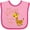 Pink and Fuchsia, variant on Inktastic My Glamma Loves Me Cute Giraffe Boys or Girls Baby Bib