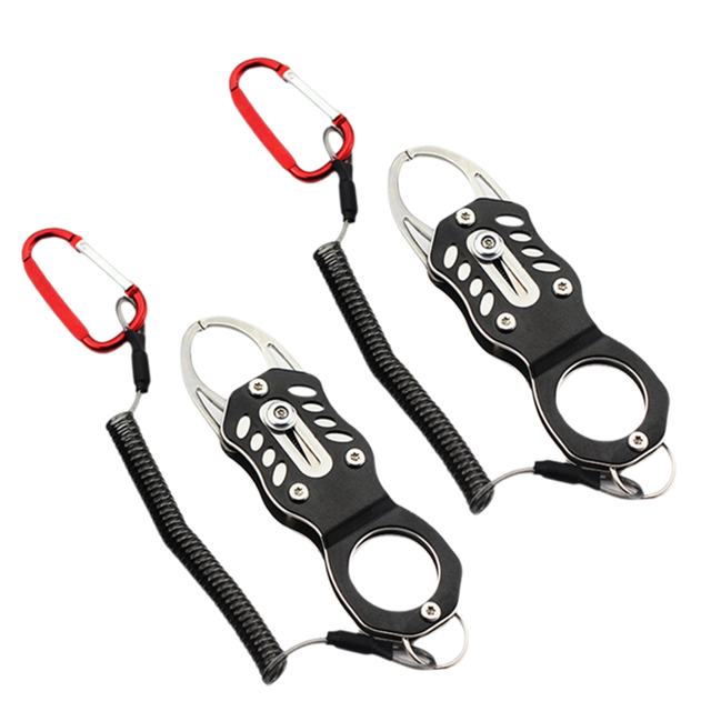 Mini Fish Controller Stainless Steel Lure Hook Remover Fish Clamp Portable Lure Fish Control Fishing Tool Black,2 x mini fish controller,Black