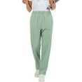 thumbnail image 2 of Fewfanhot Women Sweatpants High Waisted Sweat Pants Drawstring Womens Sweatpants Side Pockets Straight Leg Pants, 2 of 8
