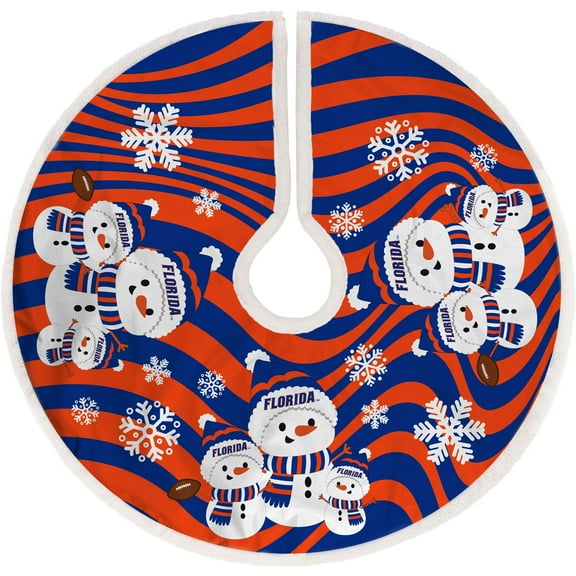 Florida Gators Snowman Sherpa Christmas Tree Skirt