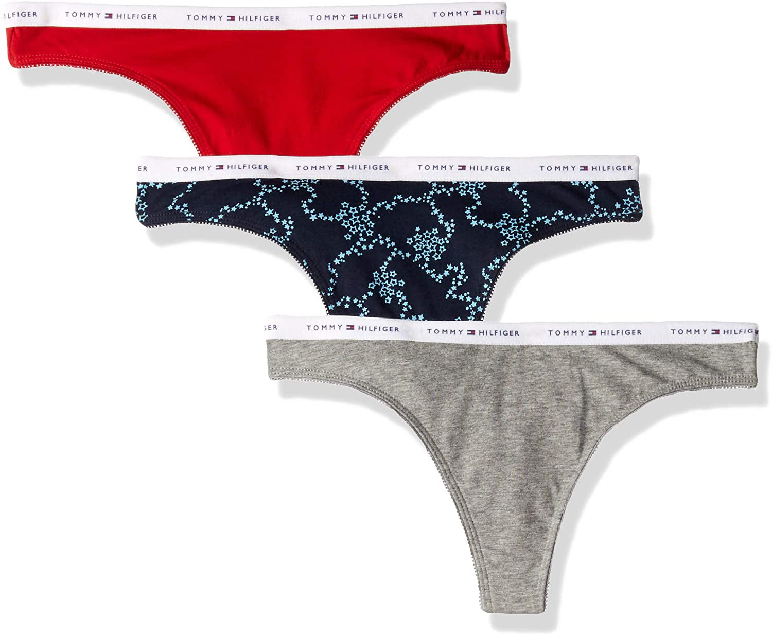 Tommy Hilfiger Women's TH Cotton Thong Underwear Panty, Multipack ...