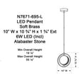 thumbnail image 3 of N7671-695-L-Minka Metropolitan-Spectr - 6W 1 LED Pendant-10.63 Inches Tall and 10 Inches Wide, 3 of 7