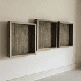 Rustic Shadow Box Table Ideas LRUNE Rustic Wood Shadow Box Floating Shelves with Wood Backing, Set of ...