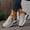 Grey, variant on Fashionable Lace Up Sneakers With Thick Sole For Versatile Style And Comfort Light Blue 37