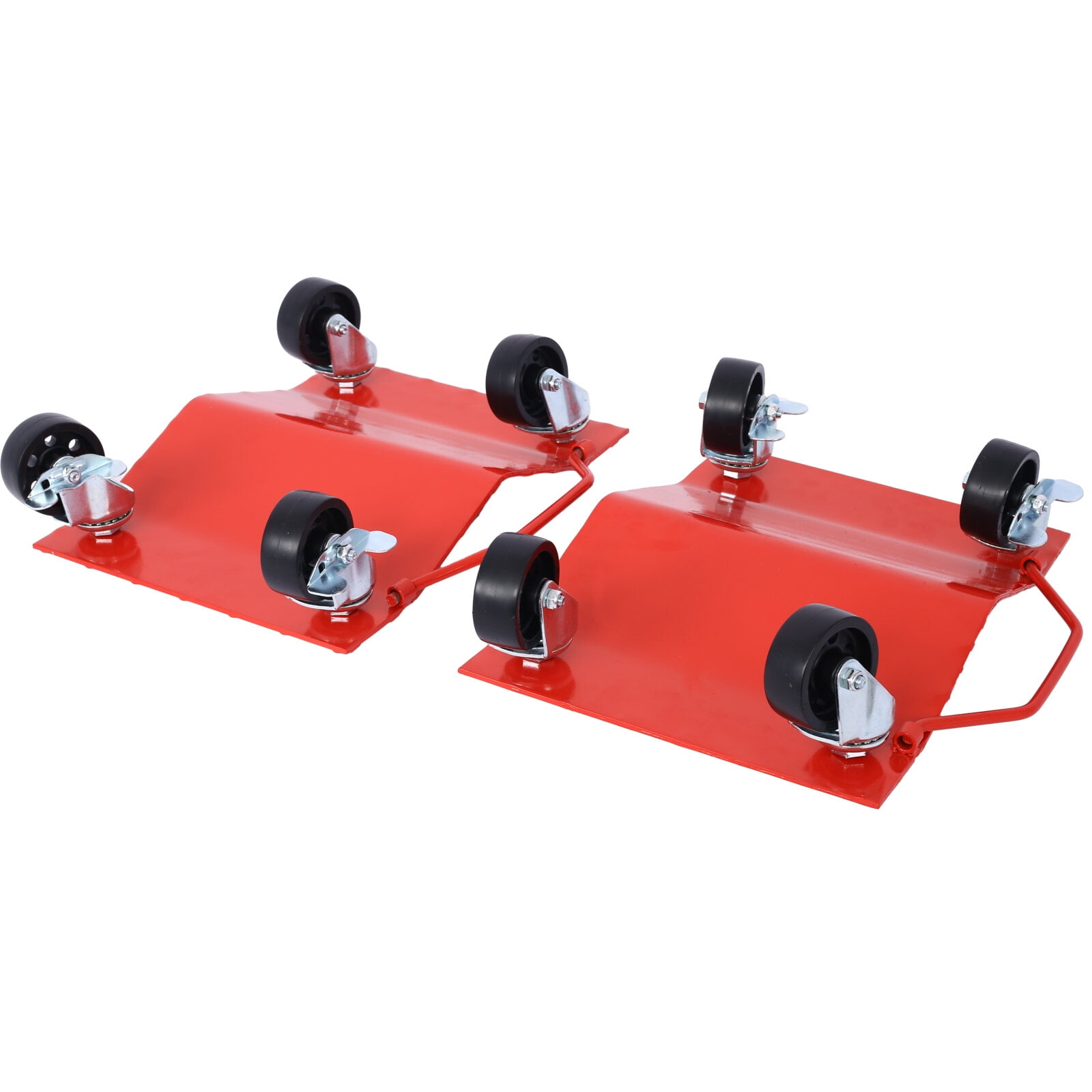 Car Dolly, Heavy Duty Wheel Dolly,4 Tire Wheel Dolly Car Stakes 6000lbs Capacity,RED,