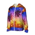 thumbnail image 2 of Haiem Palm Trees at Sunset UPF 50+ Fishing Shirts for Men Long Sleeve UV Sun Protection Hoodie Non-Mask Outdoor Hiking Shirts, 2 of 9