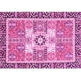 thumbnail image 1 of Ahgly Company Indoor Rectangle Abstract Pink Modern Area Rugs, 2' x 3', 1 of 4