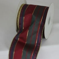 The Ribbon People Red and Blue Striped Wired Craft Ribbon 4" x 20 Yards