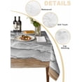 thumbnail image 2 of Grey Coastal Beach Table Cloth, Summer Nautical Oil Painting Waterproof Tablecloth for Rectangle Tables, Reusable Washable Fabric Table Cover for Restaurant Kitchen Dining Tables 60"x120", 2 of 6