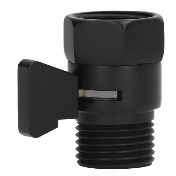 BIMZUC G1/2" Brass Shower Head Shut‑Off Valve – Durable Black Water Control for Bathroom, Kitchen, Hotel & Dorm