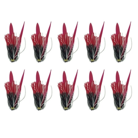BIBABLYKE 10Pcs Elastics Silicone Jigs Skirts Luminously Spinnerbait Umbrella Skirts Fishing Lures Skirt Fishing Accessories Endur