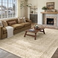 thumbnail image 3 of BERTHMEER 8'x10' Area Rugs for Living Room Vintage Beige Rugs for Bedroom Office Machine Washable Large Farmhouse Dining Room Oriental Carpets Non Slip Traditional Distressed Rugs, 3 of 7