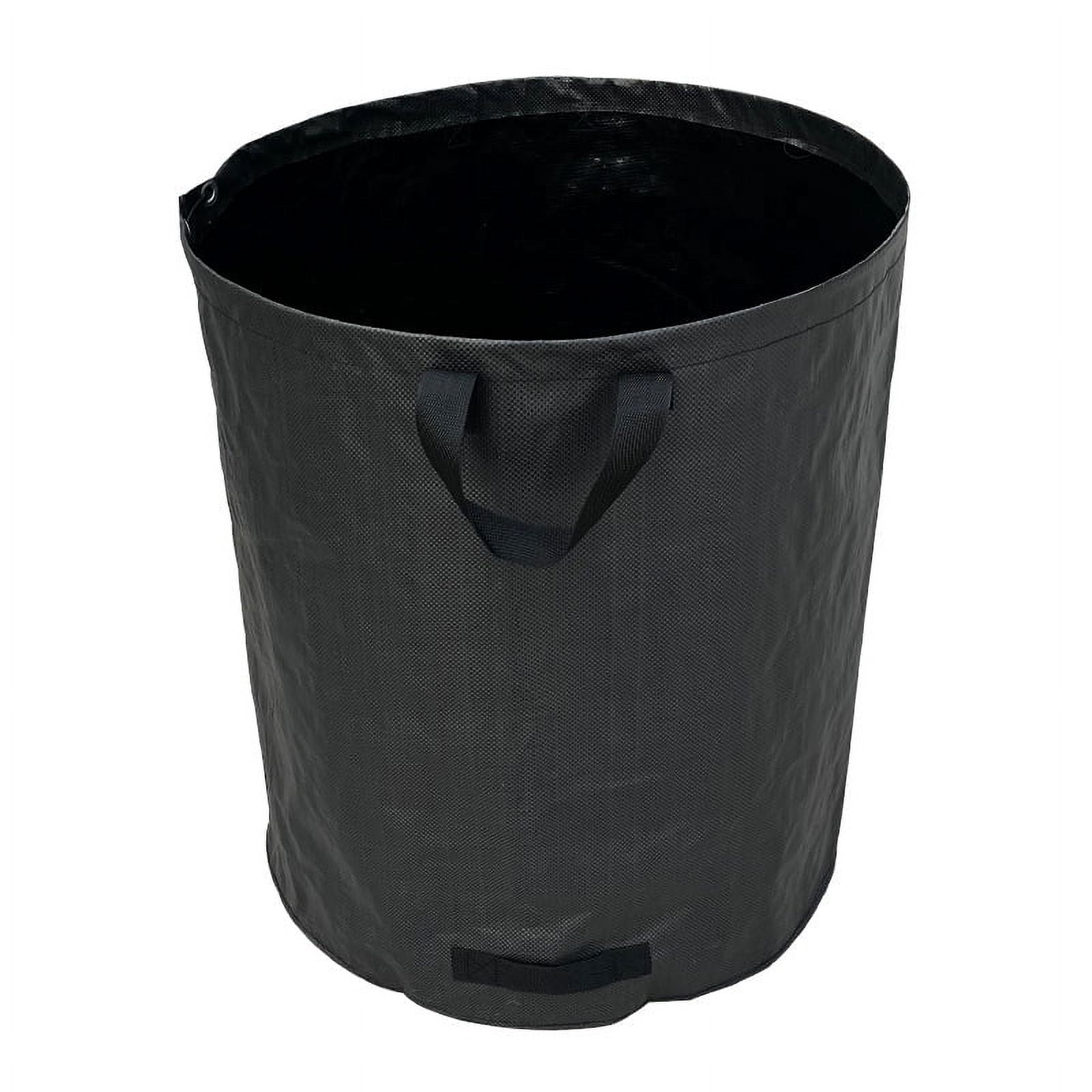 QUTETN  72-Gallon Garden Garbage Bag with Handles – 29.9"x26.6" Self-Supporting Leaf & Yard Waste Bin, Durable & Corrosion-Resistant for Outdoor Cleanup, Compost or Storage – Black