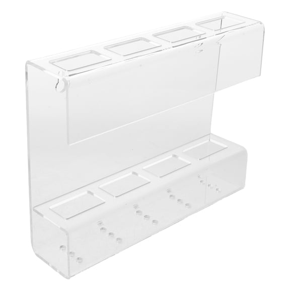 Alasum Transparent Acrylic Straw Organizer with 4 Compartments for Countertop Use