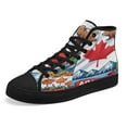 thumbnail image 7 of Canada Symbols Maple Leaf High Top Canvas Shoes Sneakers Black Size 6, 7 of 7