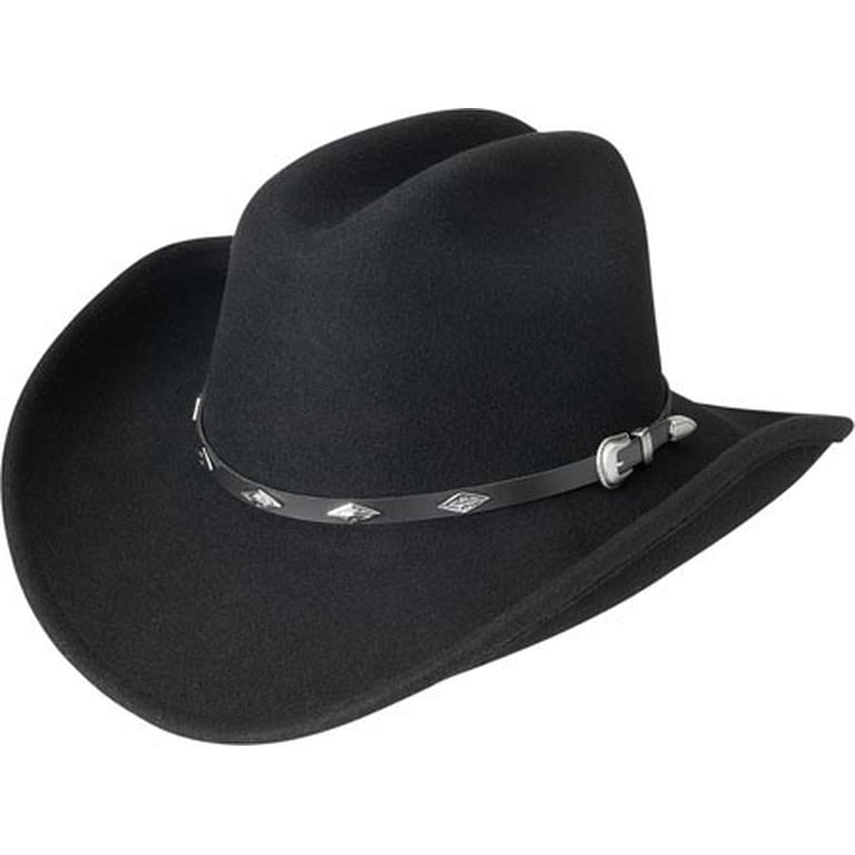 Silverado black 100% wool western fedora! Men%e2%80%99s+Wool+Cowboy+Hat+Silverado+Black+Shapeable+  main image 2