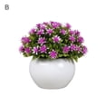 thumbnail image 2 of Artificial Bonsai Realistic Looking No Watering Fake Gypsophila Potted Plant with Ceramic Flower Pot Home Decor-B, 2 of 5
