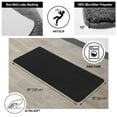 thumbnail image 3 of Black Microfiber Polyester Double Sink Bath Mat Runner - 48"L x 20"W, 3 of 6