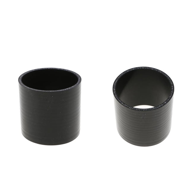 2x Universal Manguera De Tubo De Acoplamiento De 3 "Manguera De De Silicona De 2" Negro