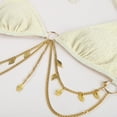 thumbnail image 4 of yueewhu Triangle Bikini Set for Women Rave Outfits Body Chain Halter Top String Strap Bottom Sexy Bathing Swimsuits (Beige, XL), 4 of 9